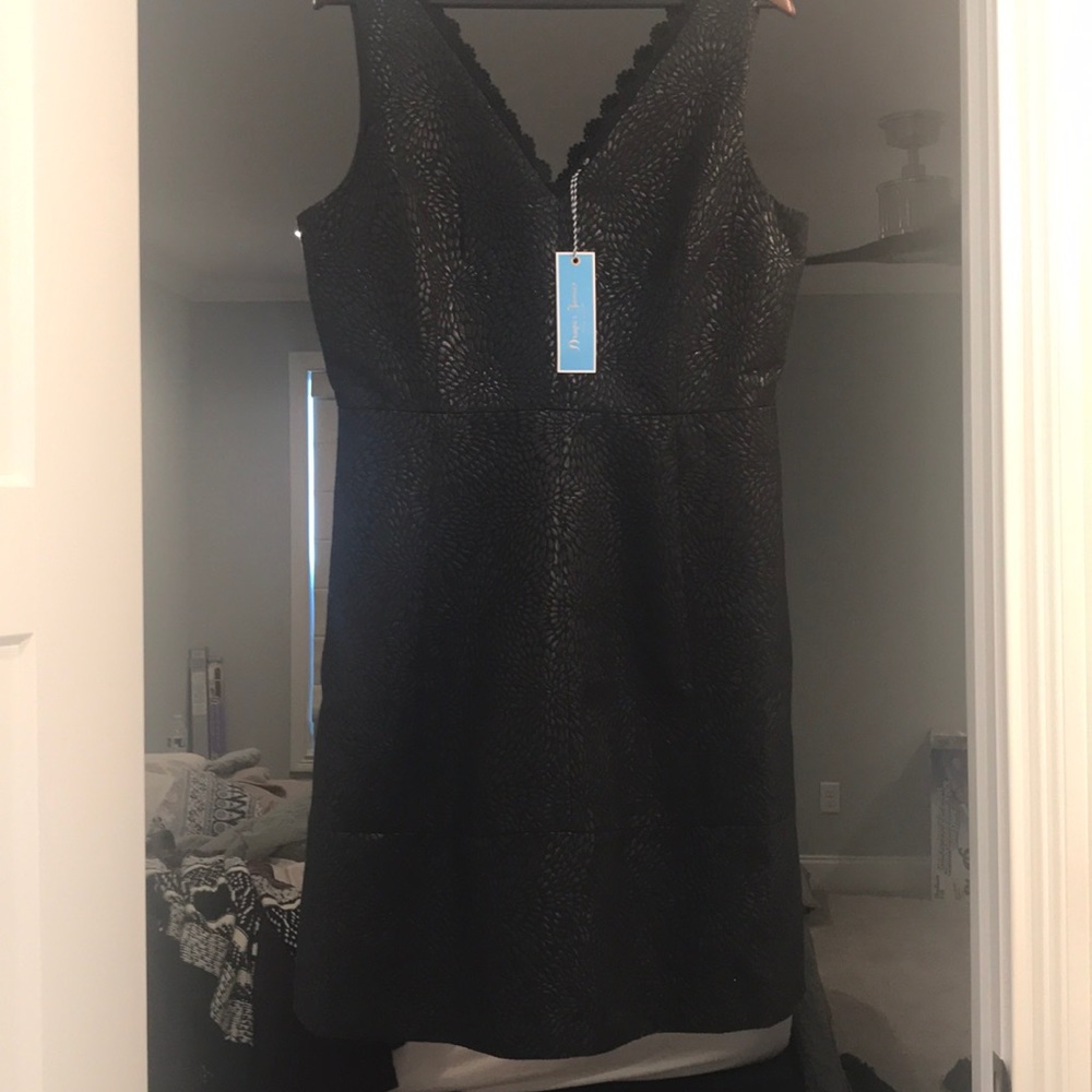 Draper James black dress 14 NWT
